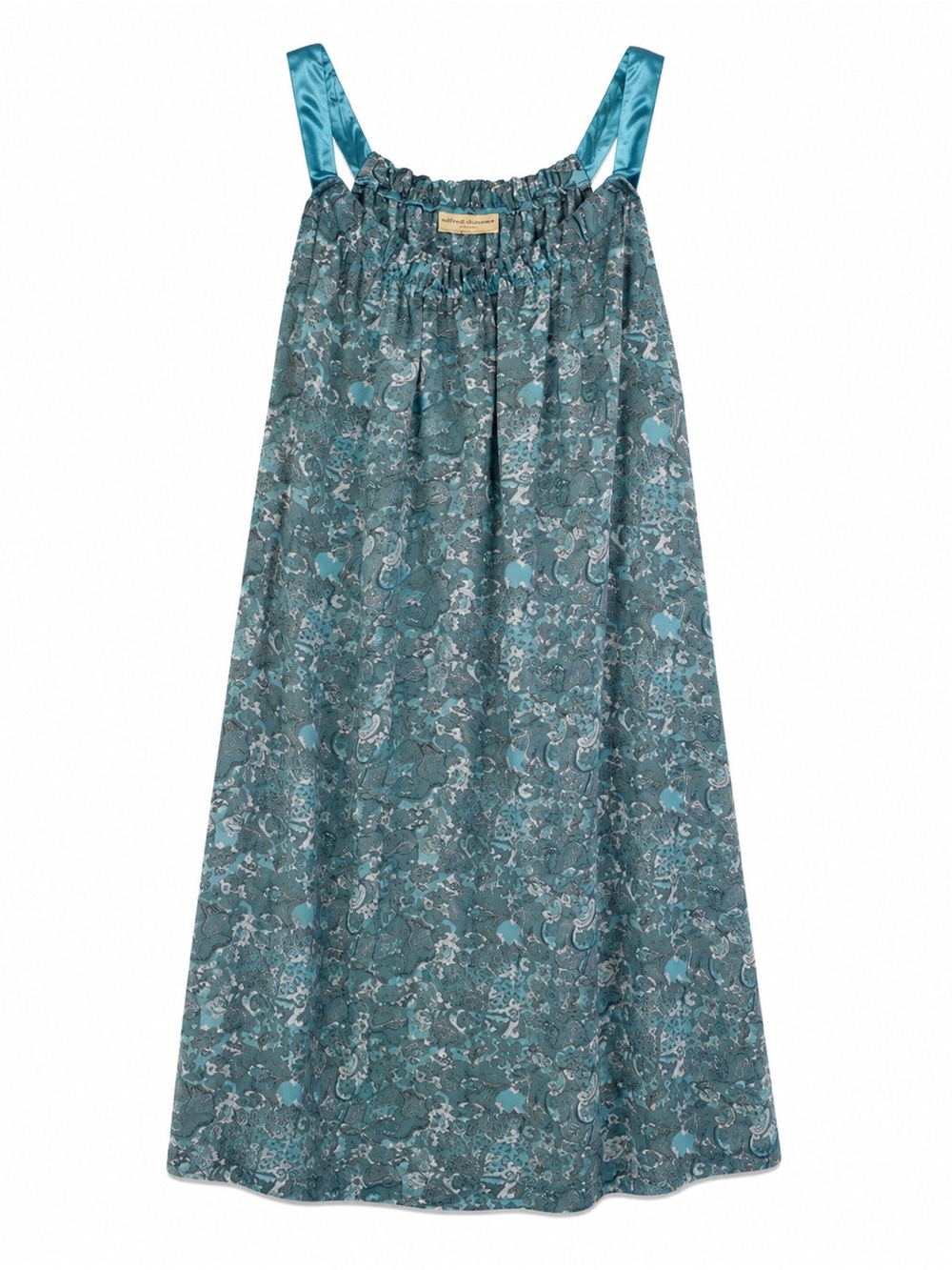 Bobbie Brooks Teal Paisley Maxi Skirt with Satin Straps